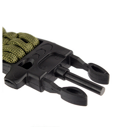 Survival Bracelet m/ Fire Starter Olive Shefi Sportswear