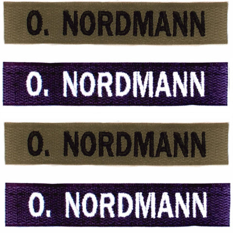 Navnestriper 4-pack m/borrelås Shefi Sportswear