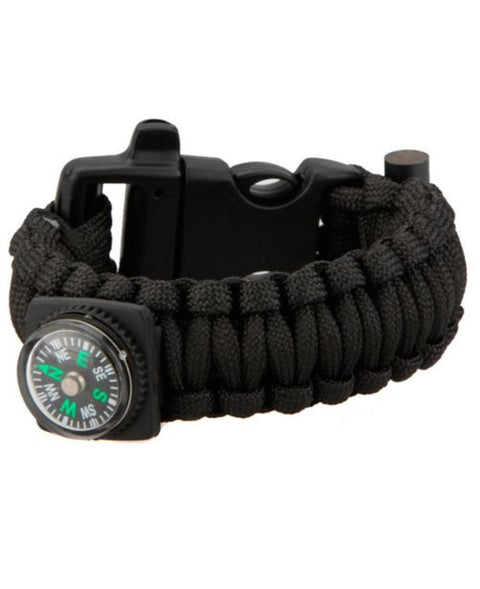 Survival Bracelet m/ Fire Starter & Compass Defendo AS