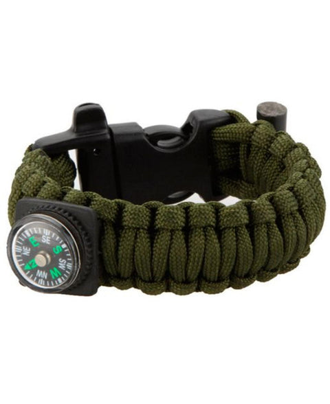 Survival Bracelet m/ Fire Starter & Compass Defendo AS