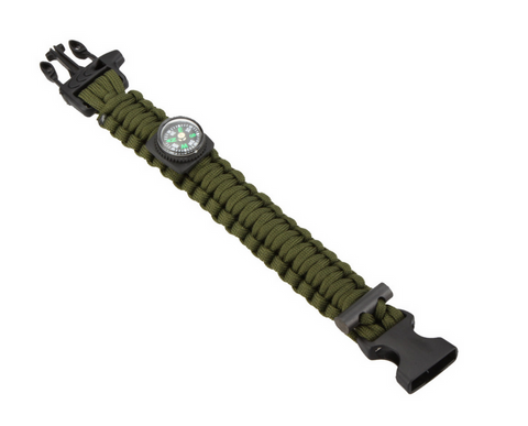 Survival Bracelet m/ Fire Starter & Compass Defendo AS