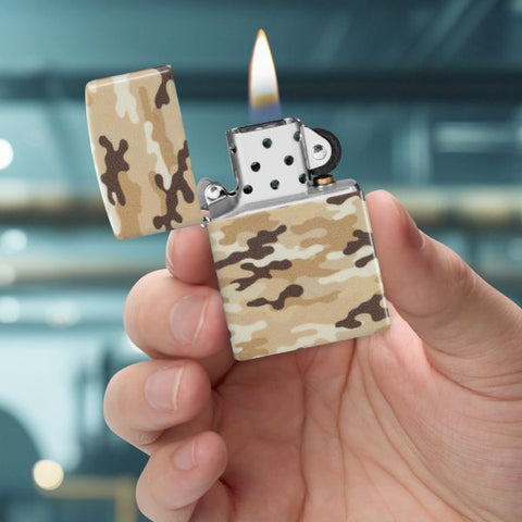 Zippo lighter med kamuflasjemønster Isbrand Company A/S